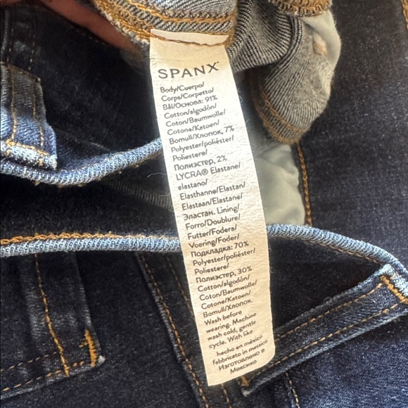 SPANX Midnight Shade Dark Blue Skinny Jeans L - Picture 7 of 7